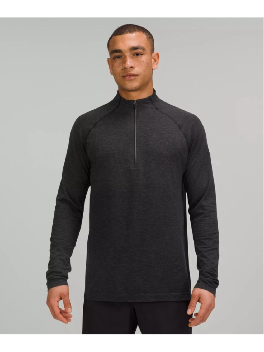 Lululemon Men XL Gray Metal Vent Tech Long Sleeve Half Zip Athletic Shirt